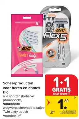 Carrefour Scheerproducten voor heren en dames Bic aanbieding