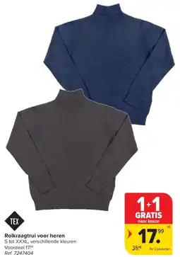 Carrefour Rolkraagtrui voor heren aanbieding