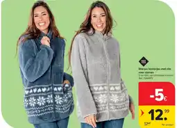 Carrefour Sherpa kamerjas met rits voor dames aanbieding