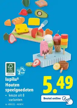 Lidl Lupilu Houten Speelgoedeten aanbieding