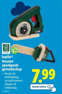 Lidl Lupilu Houten Speelgoed Gereedschap aanbieding