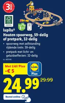 Lidl Lupilu Houten Spoorweg of Pretpark aanbieding