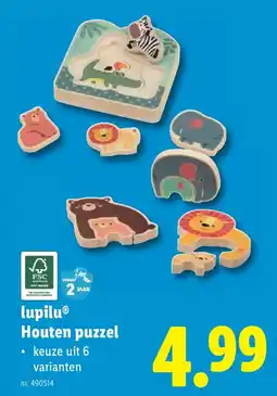 Lidl Lupilu Houten puzzel aanbieding