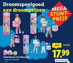 Lidl Barbie Cutie Reveal x Care Bears pop aanbieding