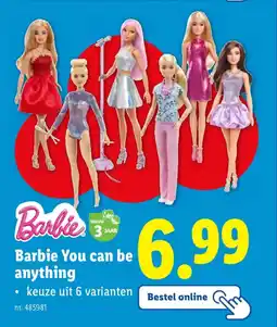 Lidl Barbie You can be anything aanbieding
