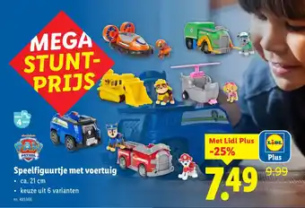 Lidl Paw Patrol Speelfiguurtje met Voertuig aanbieding