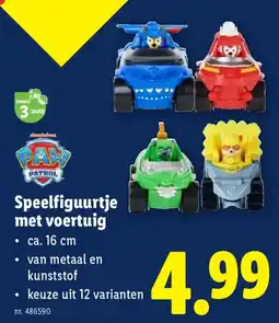Lidl Paw Patrol Speelfiguurtje met Voertuig aanbieding
