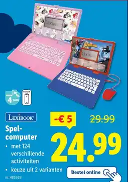 Lidl Lexibook Spelcomputer aanbieding
