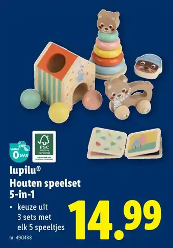 Lupilu Houten speelset 5-in-1