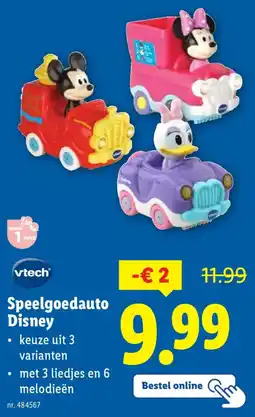 Lidl vtech Speelgoedauto Disney aanbieding