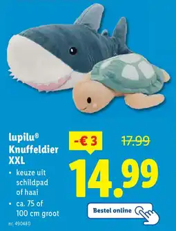 Lidl Lupilu Knuffeldier XXL aanbieding