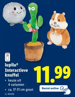 Lidl Lupilu Interactieve Knuffel aanbieding