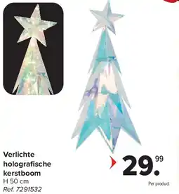 Carrefour Verlichte holografi sche kerstboom aanbieding