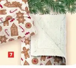 Carrefour Flanellen plaid met sherpa voering - 130 x 170 cm aanbieding