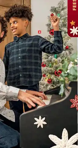 Carrefour Flanellen geruit hemd voor jongens - van 3 tot 14 jaar aanbieding