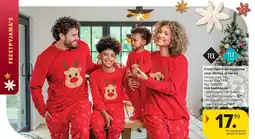 Carrefour Coral fl eece kerstpyjama voor dames of heren aanbieding