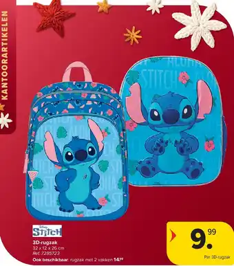 Carrefour 3D-rugzak aanbieding