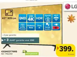 Carrefour LG 43QNED776RB 43 '' 109 cm aanbieding