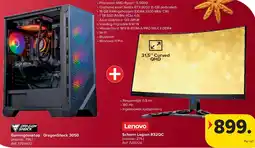 Carrefour Lenovo Scherm Legion R32QC + Gamingdesktop - DragonShock 3050 aanbieding