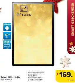 Carrefour Tablet 14XL + folio 14” Full HD aanbieding