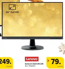 Carrefour Lenovo Scherm D24-40 24I 24’’ Full HD aanbieding