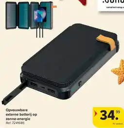 Carrefour bohemic Opvouwbare externe batterij op zonne-energie aanbieding
