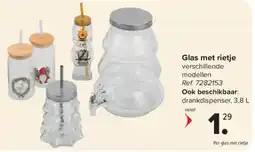 Carrefour Glas met Rietje aanbieding