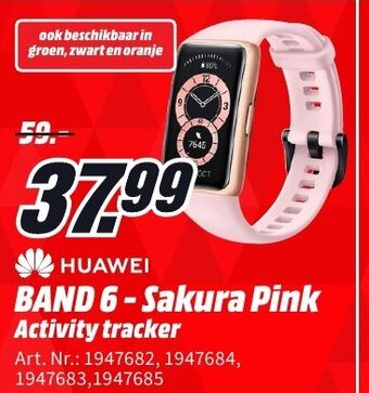 Huawei Band 6- Sakura Pink Activity tracker