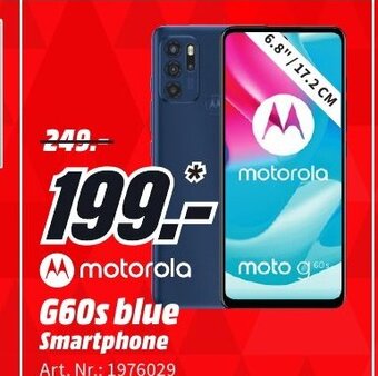 MediaMarkt Motorola G60s blue Smartphone aanbieding