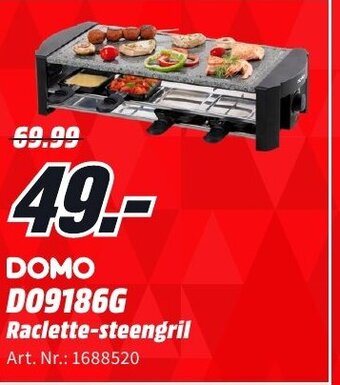MediaMarkt Domo D09186G Raclette- steengril aanbieding