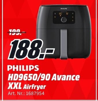 MediaMarkt Philips HD9650/90 Avance XXL Airfryer aanbieding