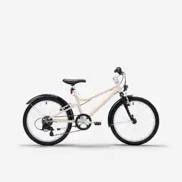 Decathlon Hybridefiets voor kinderen 6-9 jaar 500 20 beige aanbieding