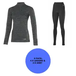 Decathlon Heatkeeper - Premium Thermobroek/shirt dames - Set - Zwart - 4 x broek/shirt aanbieding