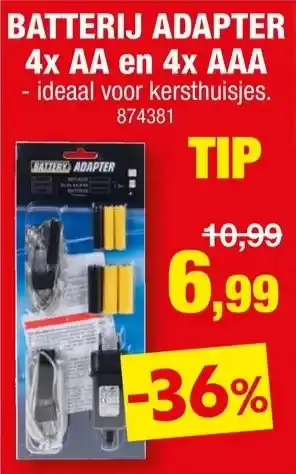 Batterij adapter 4 AA/AAA