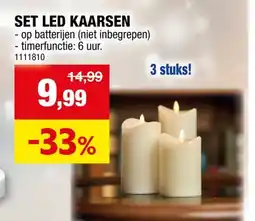 Hubo LED kaarsen 3 stuks aanbieding