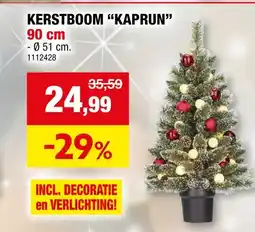 Hubo Kaprun kunstkerstboom met verlichting 90cm + 20 LED lampjes + ornamenten aanbieding