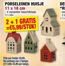 Hubo PORSELEINEN HUISJE aanbieding