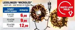 Hubo Micro LED verlichting 20m warm wit aanbieding