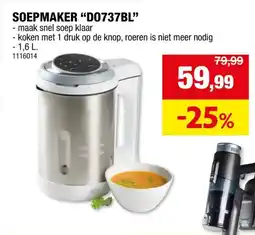 Hubo DOMO DO737BL soepmaker 1,6l aanbieding