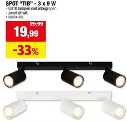 Hubo SPOT TIB - 3 x 9 W aanbieding