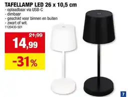 Hubo TAFELLAMP LED 26 x 10,5 cm aanbieding