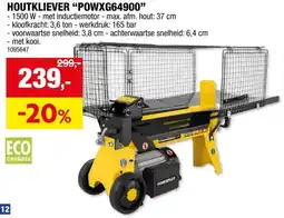 Hubo Powerplus POWXG64900 houtkliever 37cm 1500W aanbieding