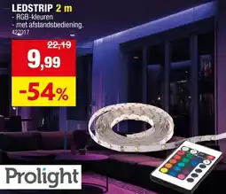 Hubo Prolight RGB LED strip 12V 2m + afstandsbediening aanbieding