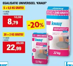 Hubo egalisatie universeel 20kg+2kg aanbieding