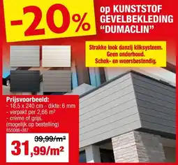 Hubo Dumaclin Dumaclin siding 18,5x240 cm grijs aanbieding