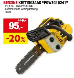 Hubo Powerplus EG POWEG10241 benzine kettingzaag 25,4cc 300mm aanbieding