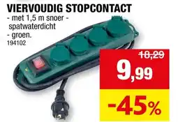 Hubo VIERVOUDIG STOPCONTACT aanbieding