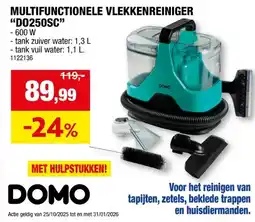 Hubo DOMO DO250SC multifunctionele vlekkenreiniger 1,1l 600W aanbieding