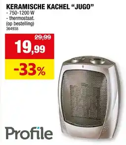 Hubo Profile Jugo keramische kachel 1500W aanbieding
