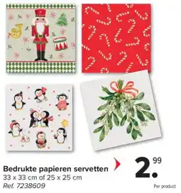 Carrefour Bedrukte papieren servetten aanbieding